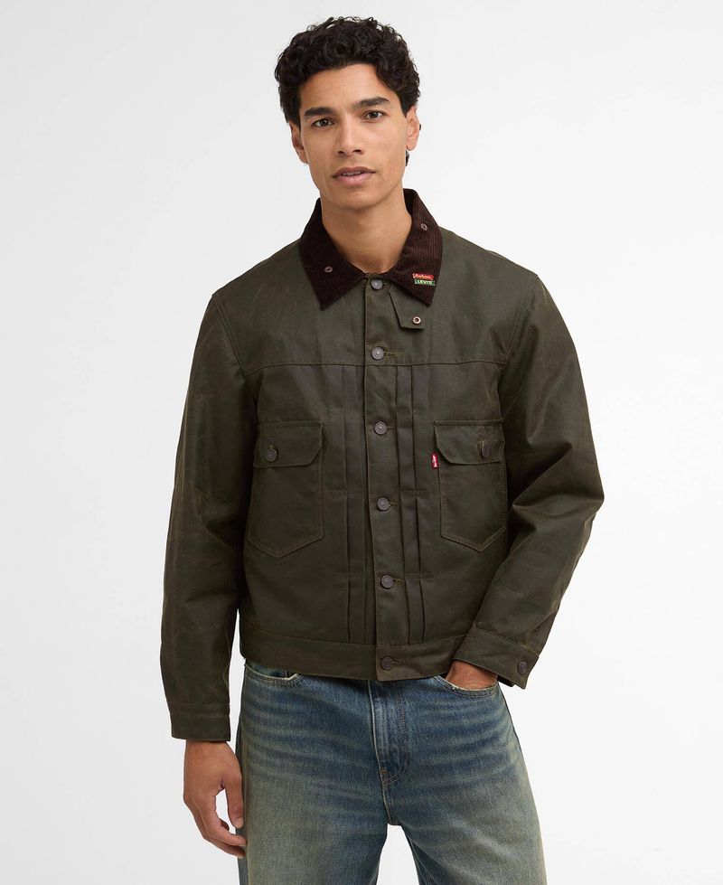 Levi's × Barbour Waxed Trucker Collaboration Jacket