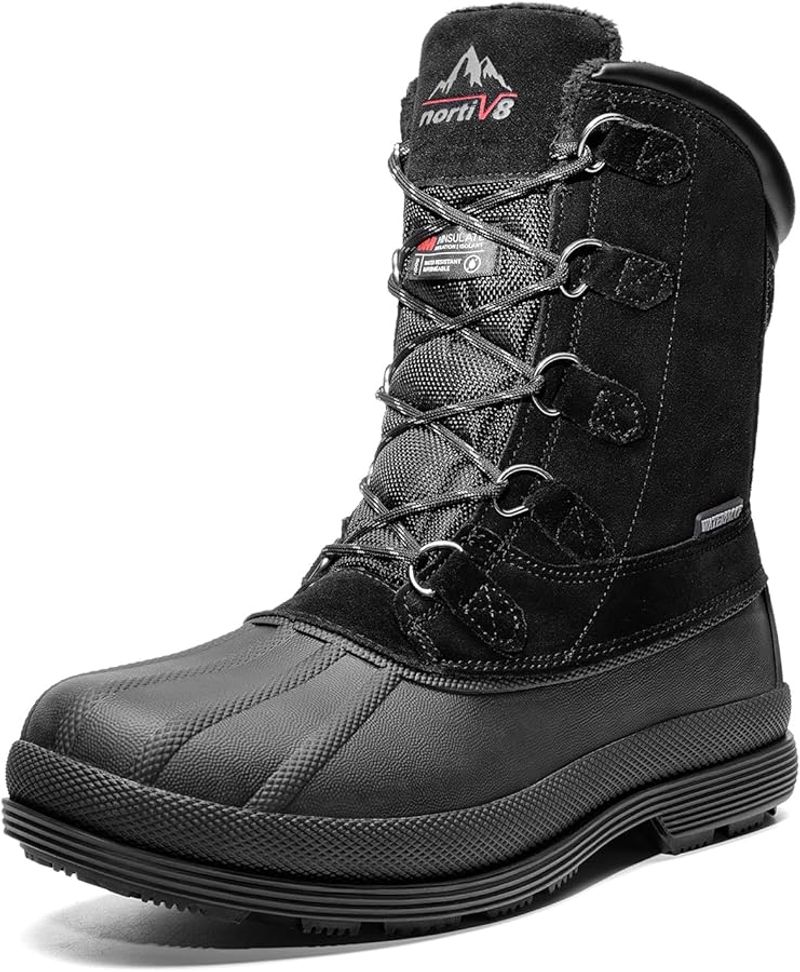 NORTIV 8 Men’s Insulated Waterproof Snow Boots