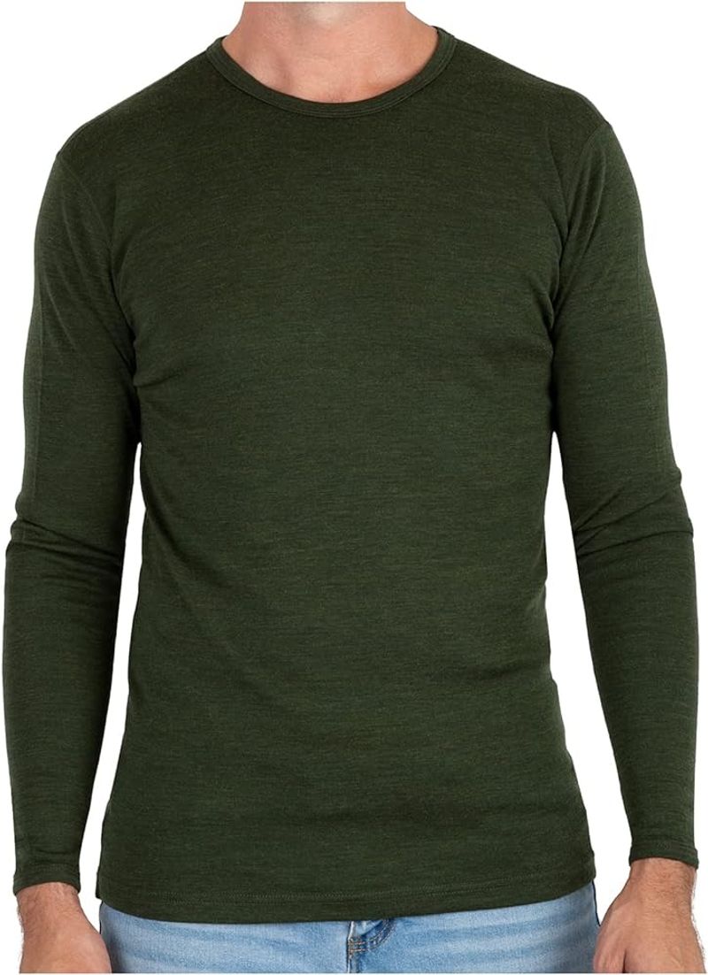MERIWOOL Men's 100% Merino Wool Long Sleeve Thermal Base Layer