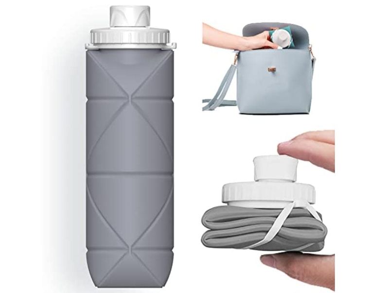 An empty refillable water bottle (to stay hydrated without paying 