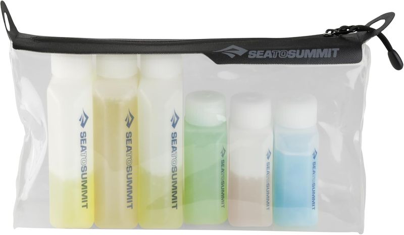 Clear Zip Top Pouch with Bottles