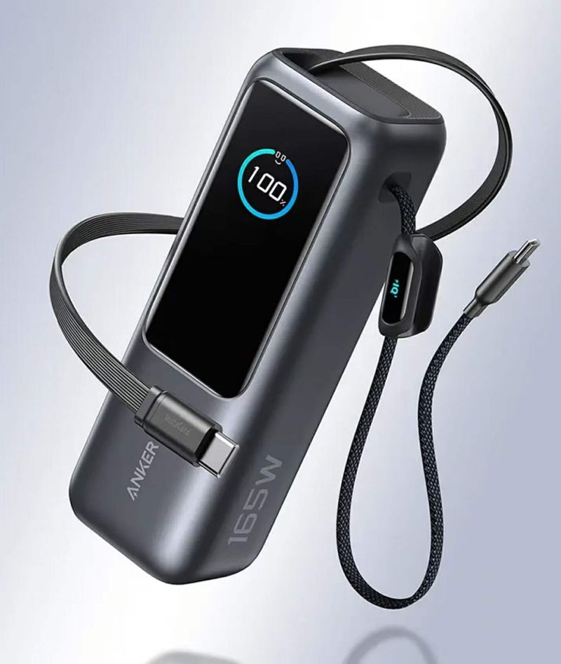 Anker Laptop Power Bank (25K, 165W, Retractable Cables)