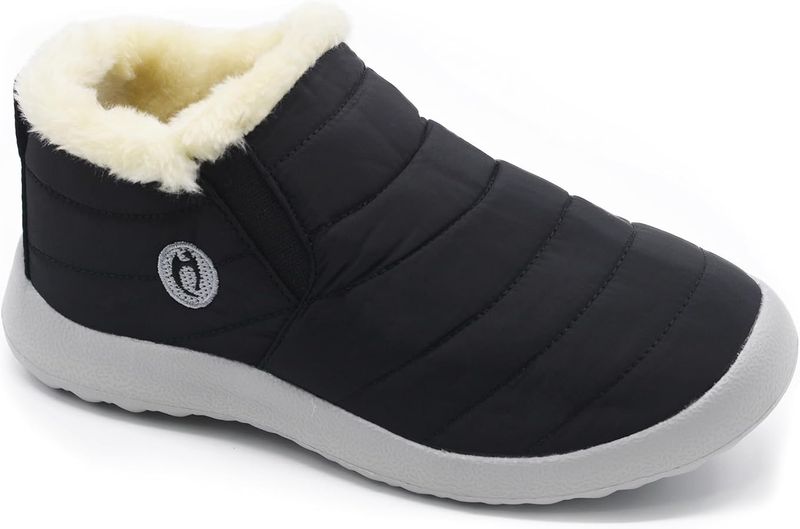 Casual Faux Fur-Lined Ankle Snow Booties