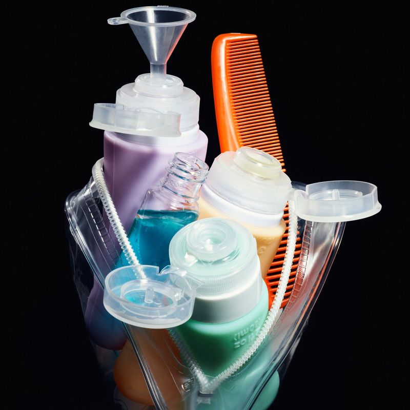 TSA-size refillable bottles (e.g., GoToob+)