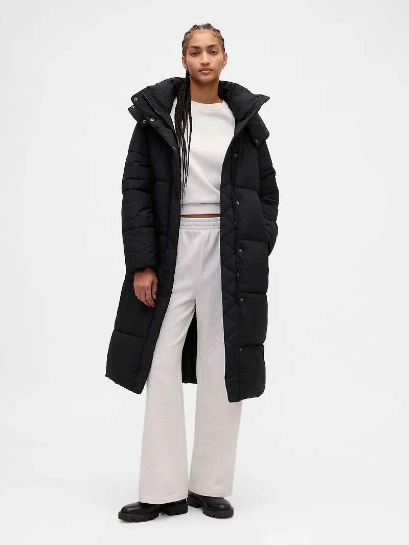 Gap Belted Long Puffer Coat