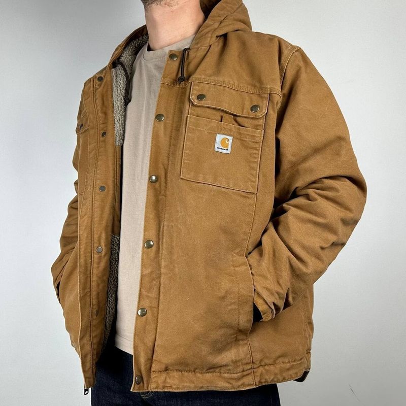 Carhartt Washed Duck Sherpa-Lined Utility Jacket