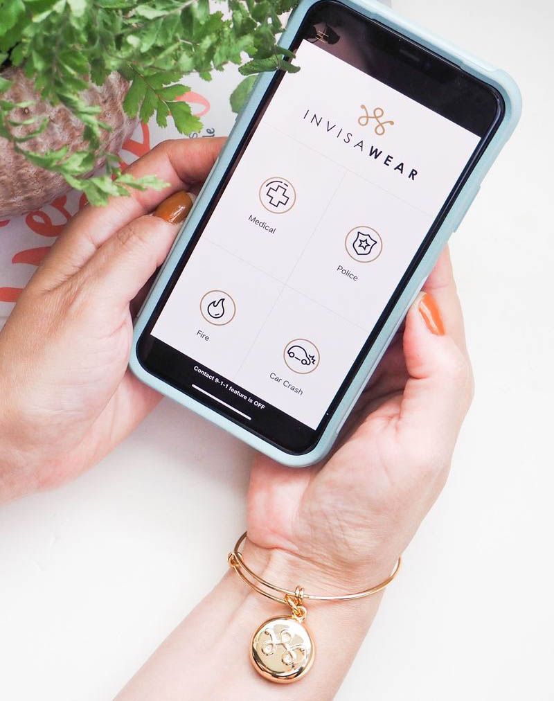 Invisawear Smart Bracelet Panic Button