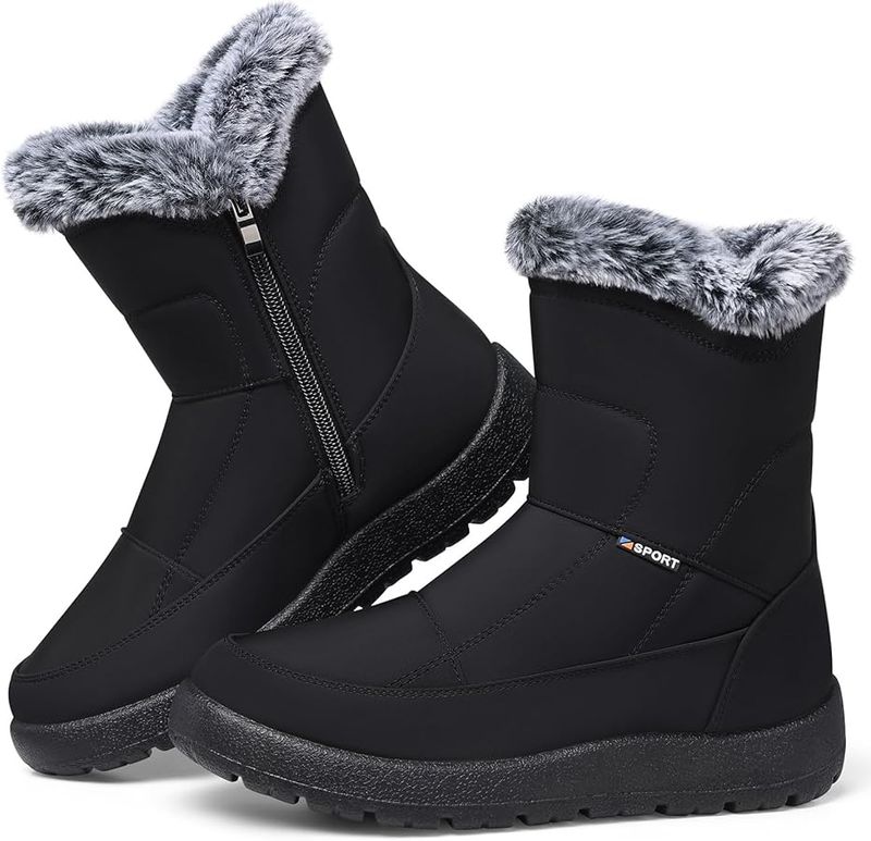 SHIBEVER Women's Waterproof Snow Boots