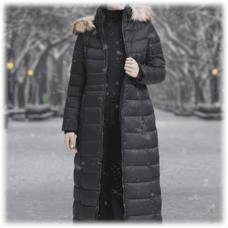 London Fog Long Down Puffer Hoodie