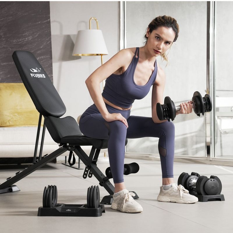 Flybird Adjustable Weight Bench: More Exercises, Same Small Space