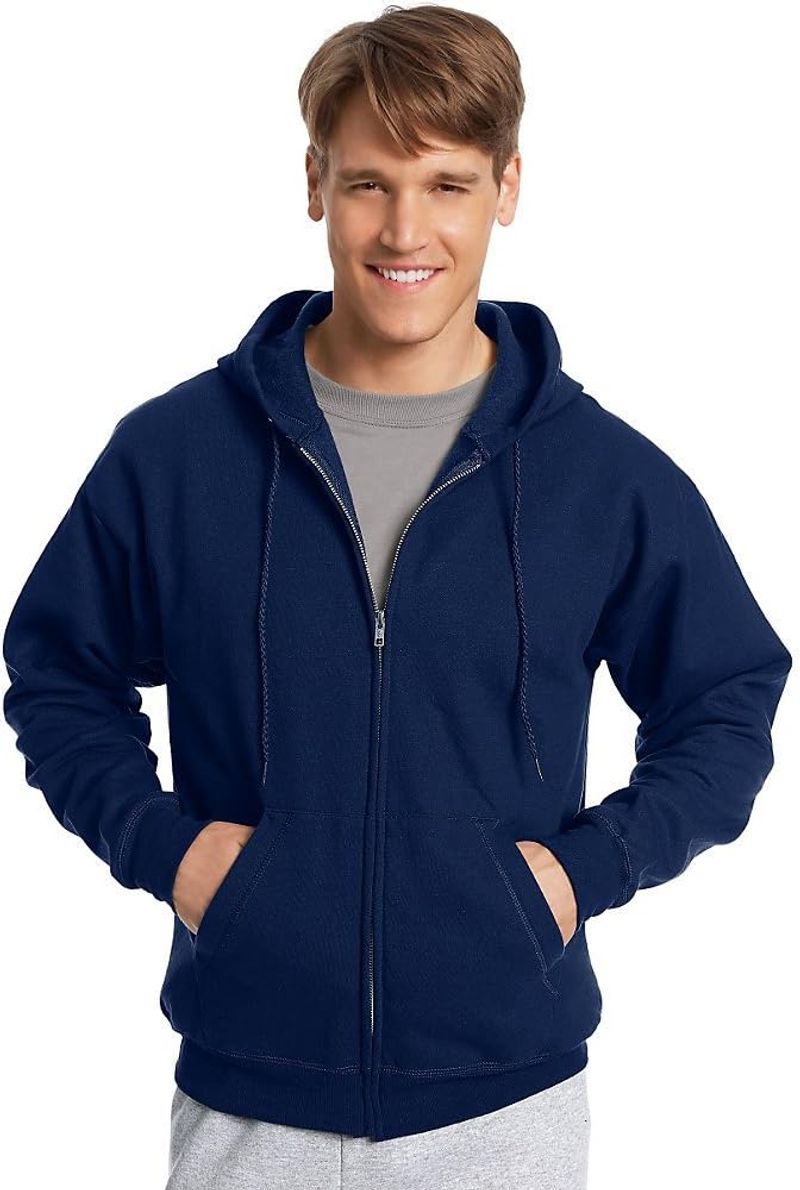 Hanes EcoSmart Men's Full-Zip Fleece Hoodie