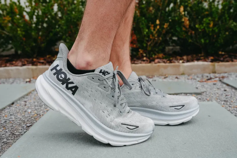 Hoka Clifton 9 (Wide) – Cloud-like cushioning and a smooth ride that reduces fatigue on long city hikes