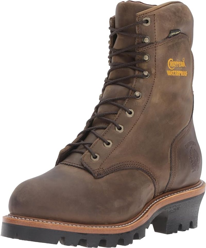 Chippewa Waterproof Insulated Steel-Toe Logger Boots