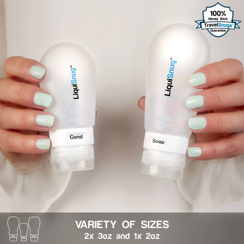 LiquiSnugs Premium Silicone Travel Bottles (TravelSnugs)