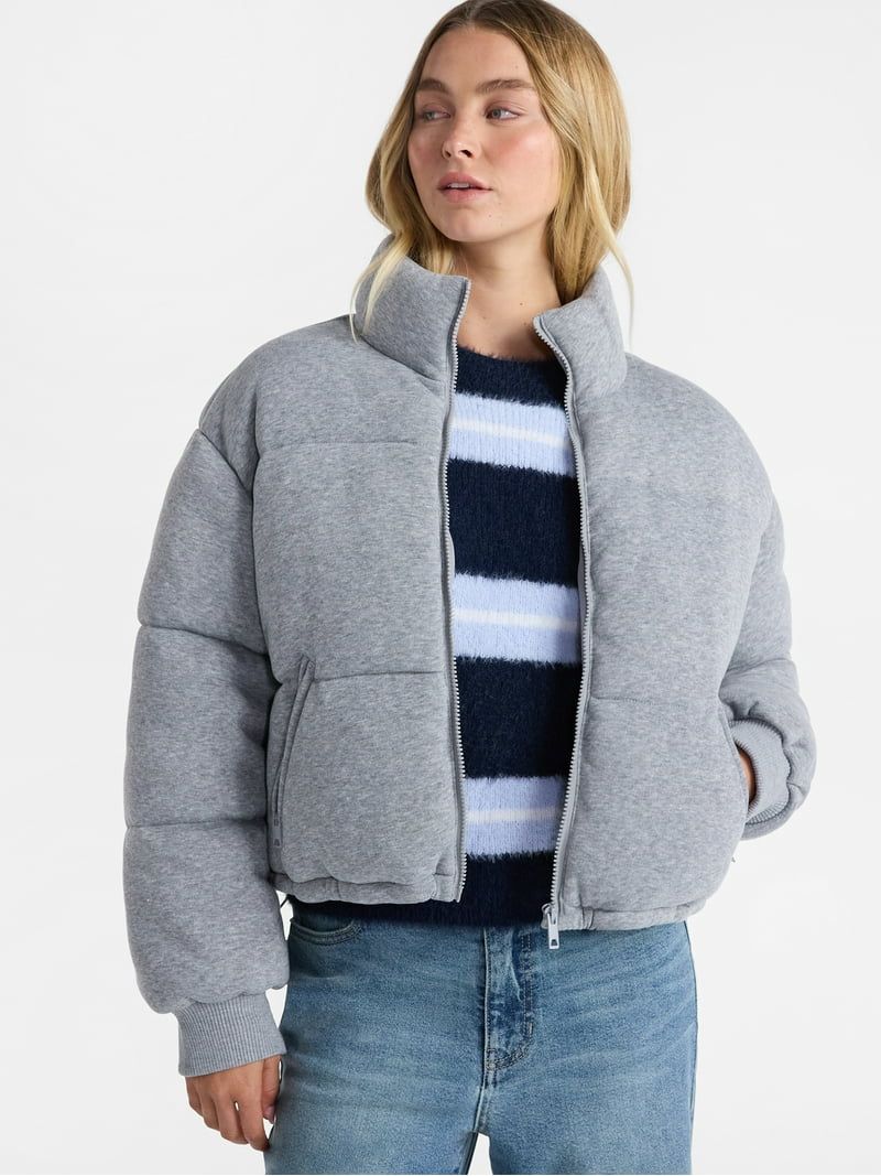 Walmart No Boundaries Women’s Knit Puffer Jacket