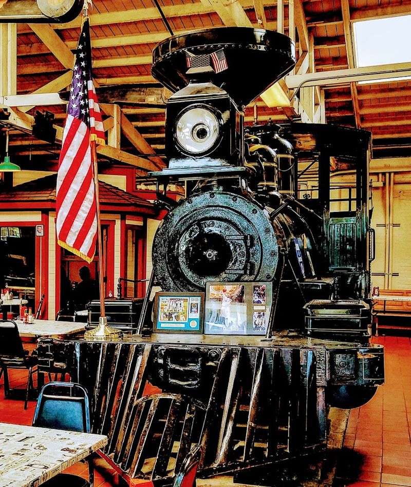 A Real Vintage Train Engine Parked Right Inside A Real Vintage Train Engine Parked Right Inside
