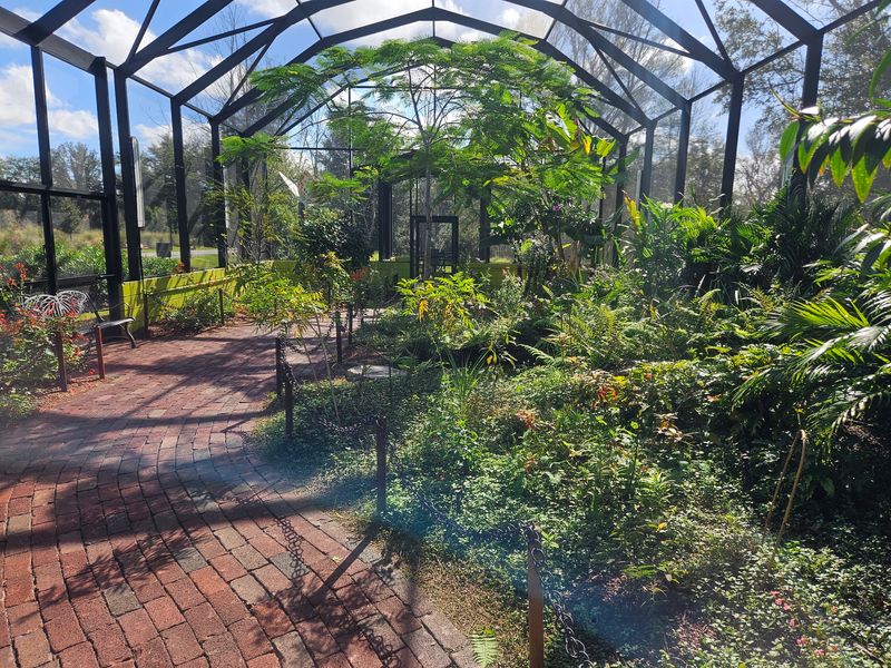 A Butterfly House and Blooming Gardens
