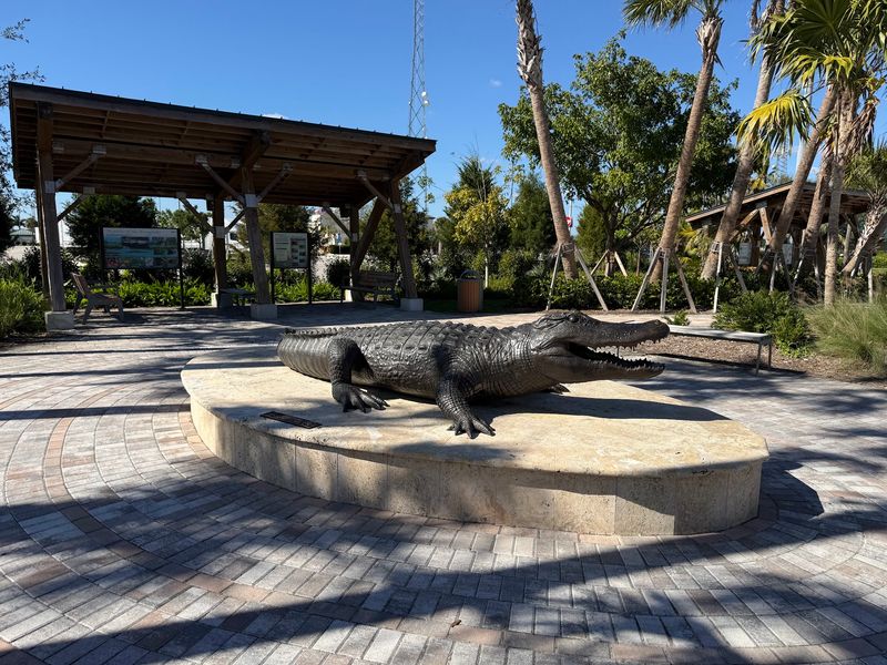 A Playground and a Famous Bronze Alligator