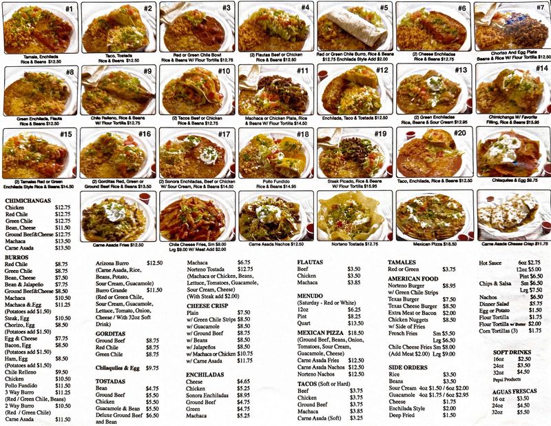 An Extensive Menu With Pictures To Point At