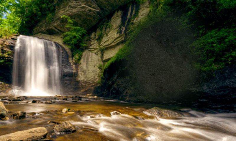 Looking Glass Falls And Its Roadside Wow