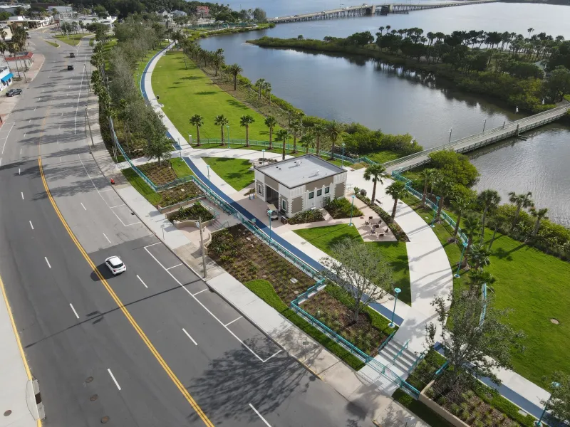 Manatee Island is a connected riverfront park Manatee Island is a connected riverfront park