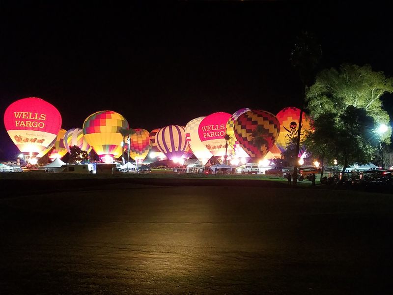 Night Glow And Flame Shows After Dark
