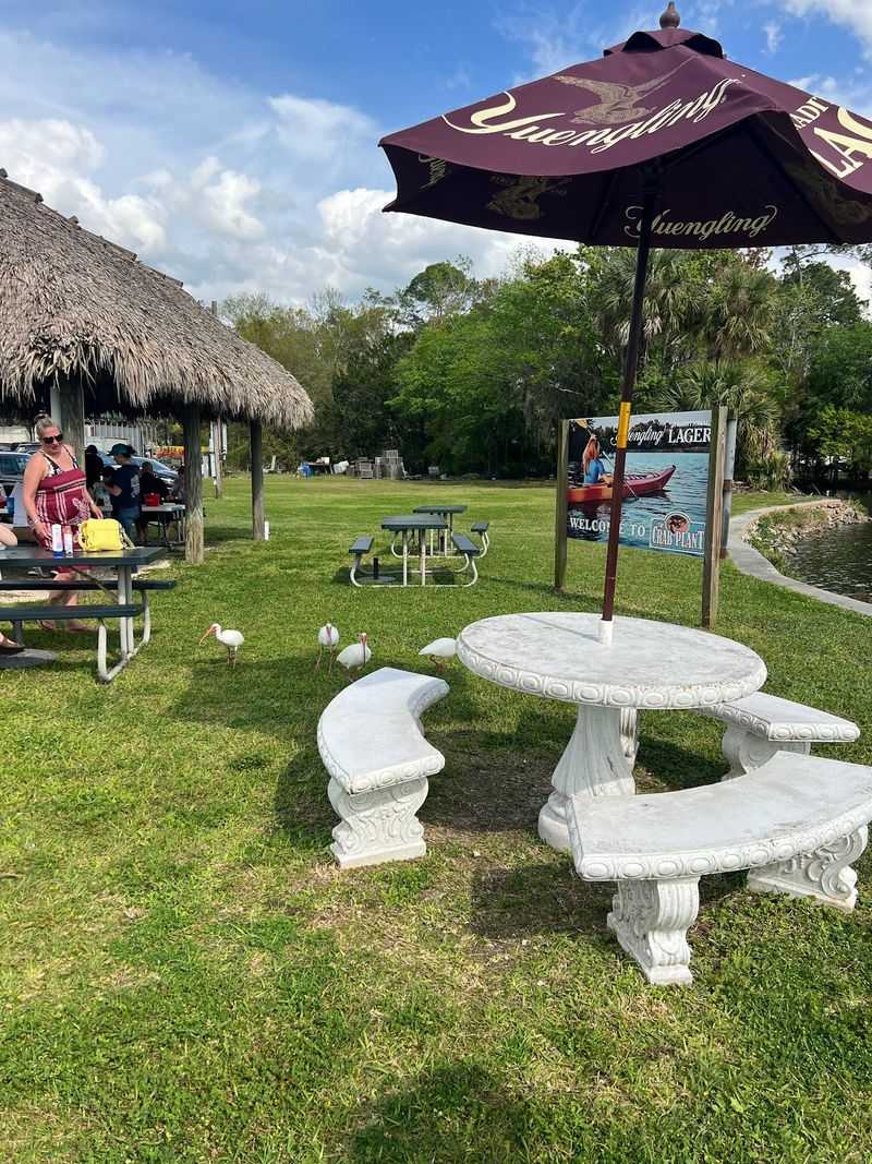 Outdoor Seating With Games and Water Views