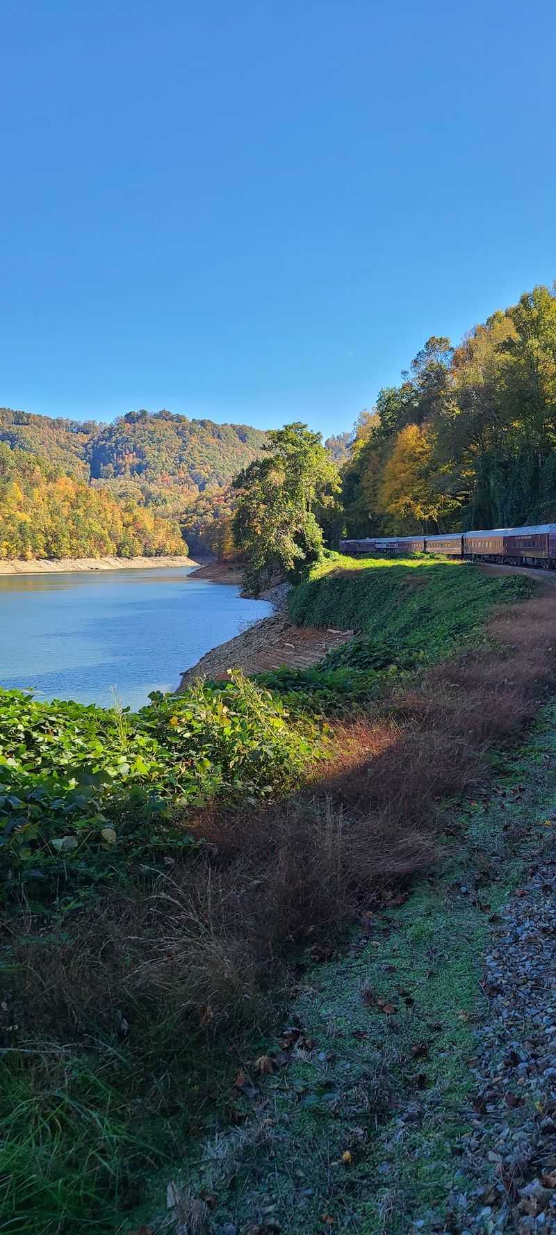 River and Mountain Scenery Along the Way