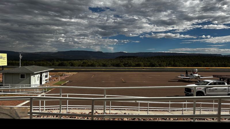 Runway, Rim, and Mountain Views