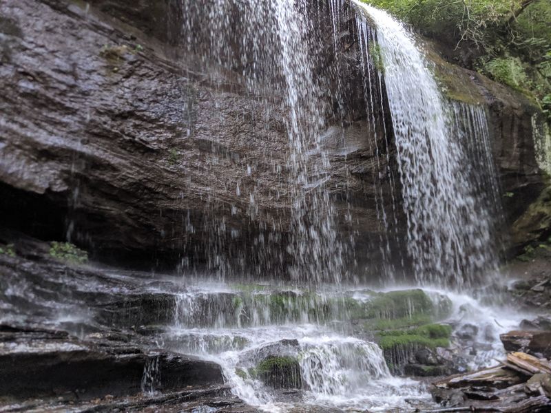 The Hidden Cove Behind Moore Cove Falls