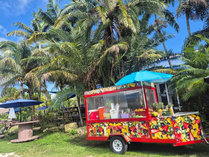 Two Food Trucks Parked on Site Two Food Trucks Parked on Site