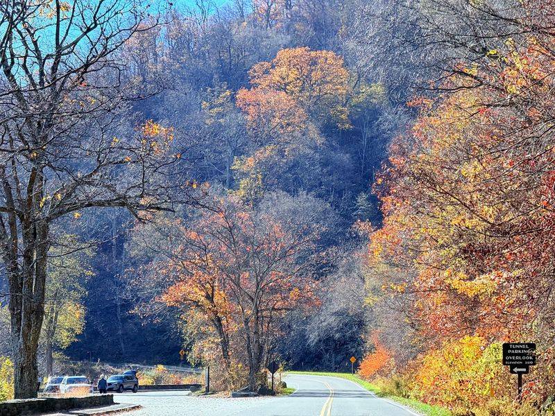 Where the Overlook Sits on Skyline Drive Where the Overlook Sits on Skyline Drive