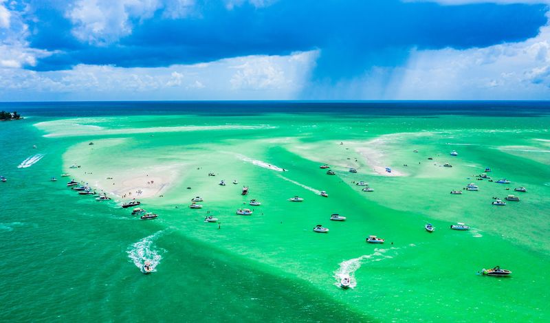 A Sandbar Off Sarasota's Coast