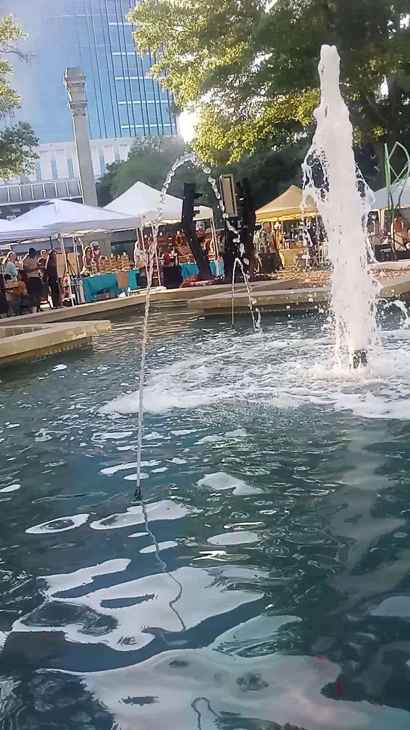 Fountains, Mist, and a Stage