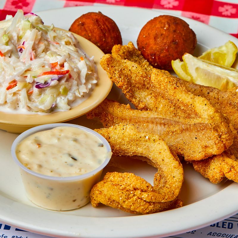Fried Catfish and Hushpuppies