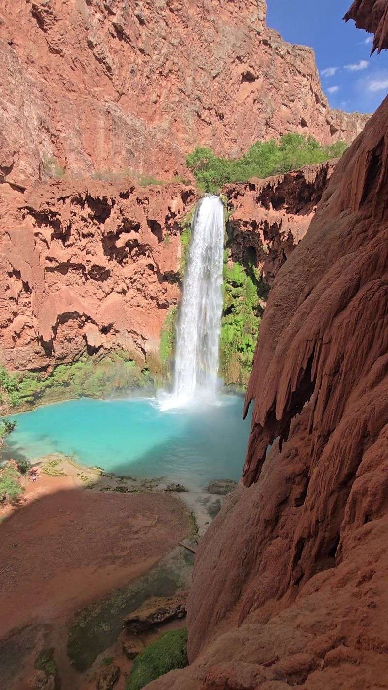 Swimming In The Dramatic Blue Pool