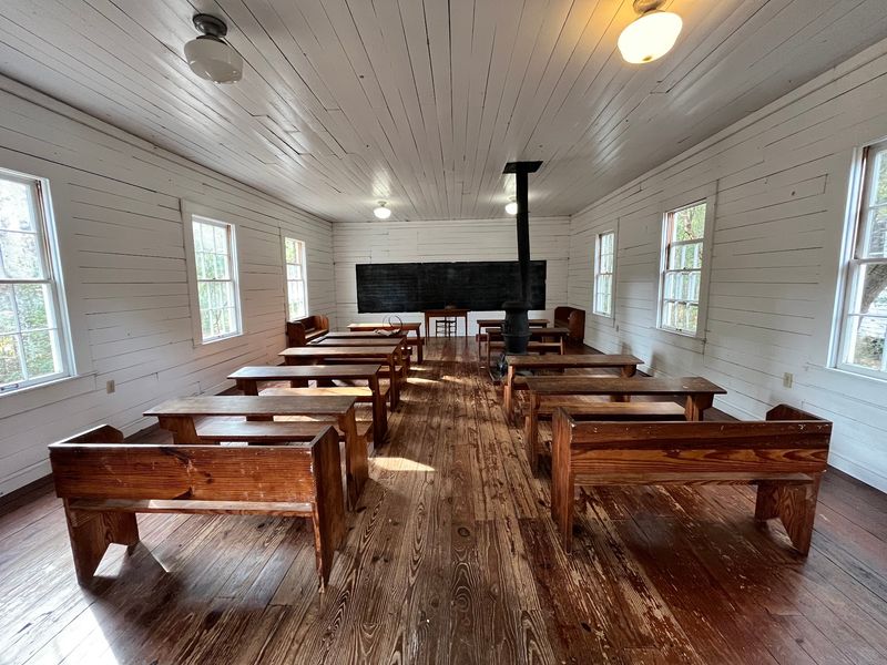 The Schoolhouse, Church, and Pioneer Buildings