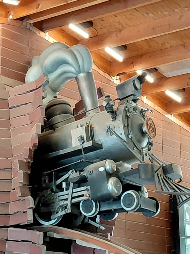 A Locomotive-Shaped Indoor Playground A Locomotive-Shaped Indoor Playground