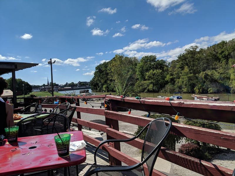 Deck Seats Above the Sandusky River Deck Seats Above the Sandusky River