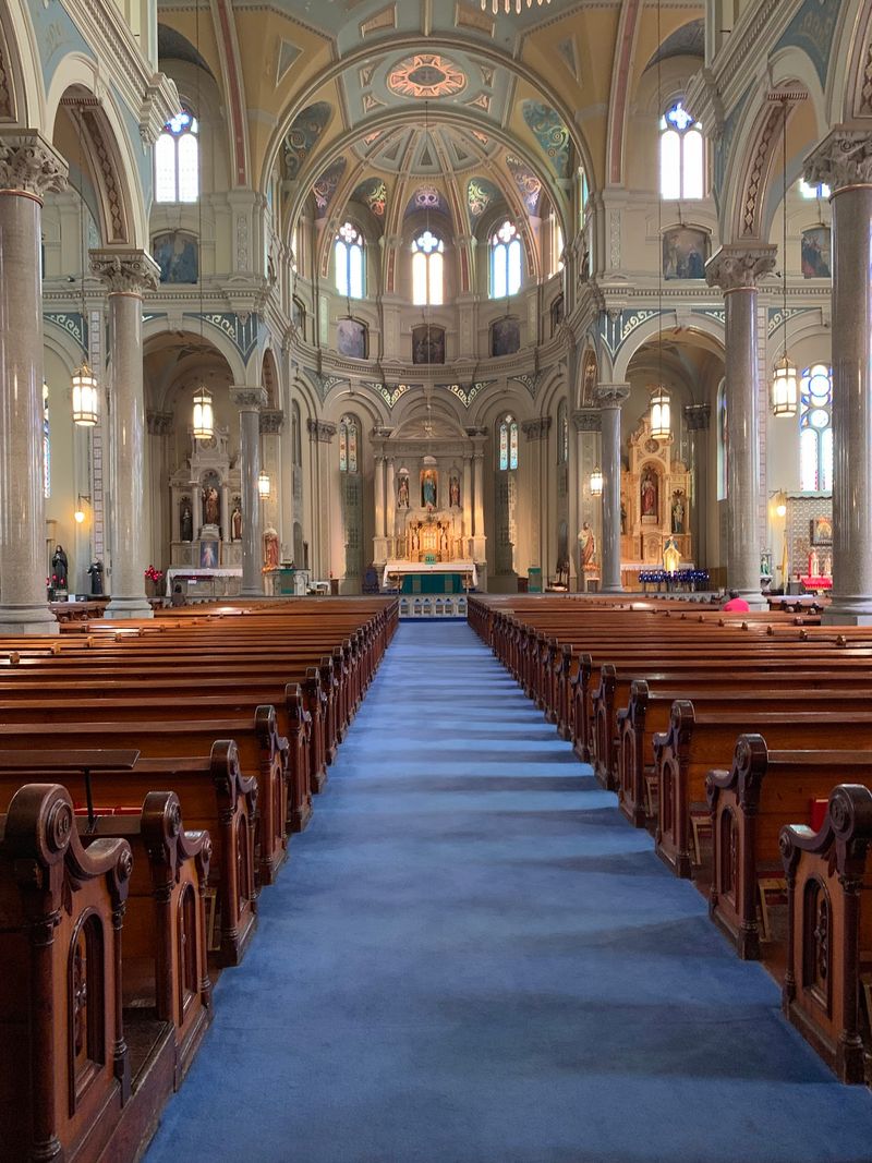 Granite Columns and a Lofty Ceiling Granite Columns and a Lofty Ceiling