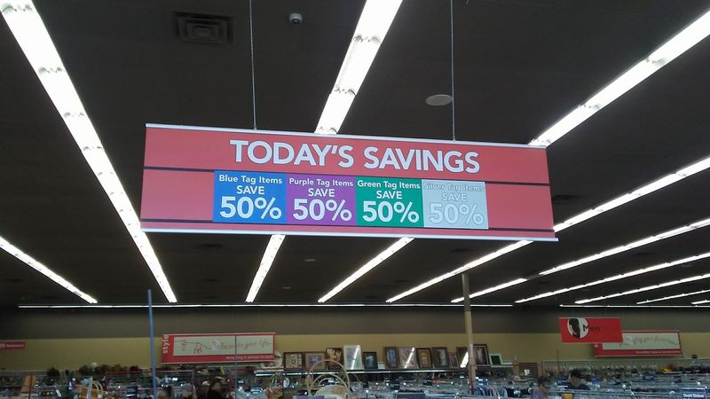 Half Off Mondays and Color Tag Sales Half Off Mondays and Color Tag Sales