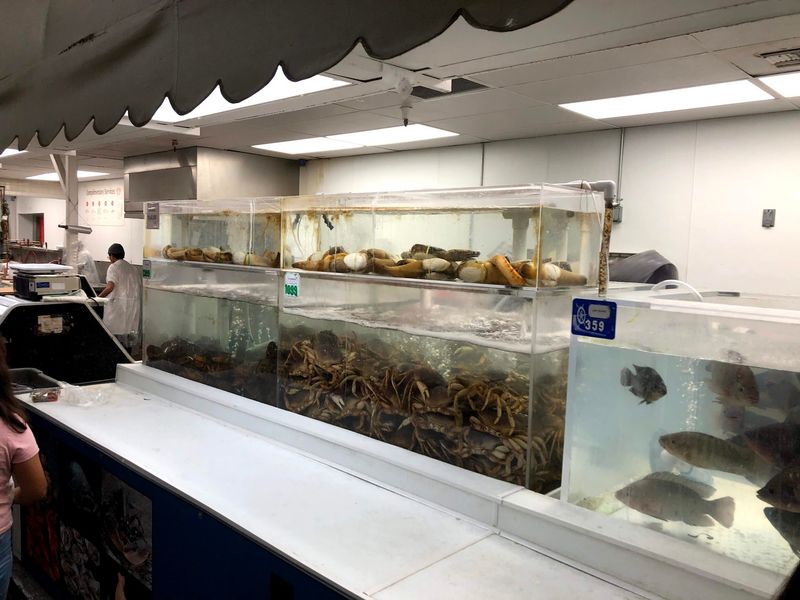 Live Tanks and a Serious Seafood Counter Live Tanks and a Serious Seafood Counter