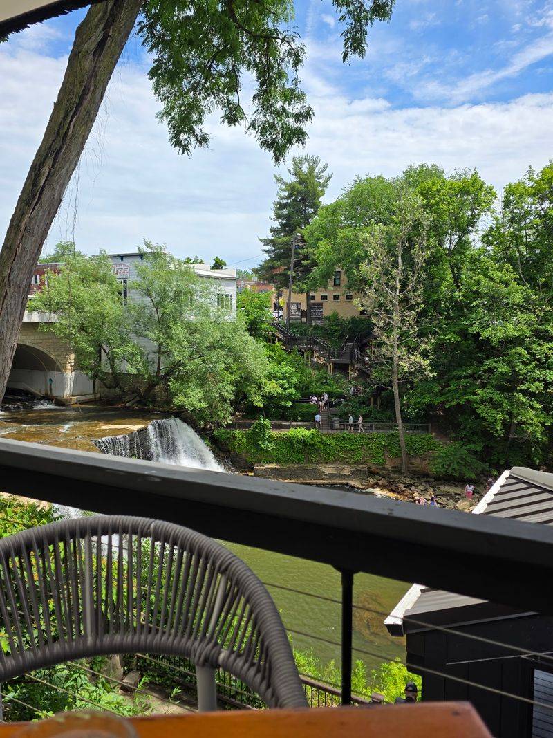 Patio Seats Above the River Patio Seats Above the River