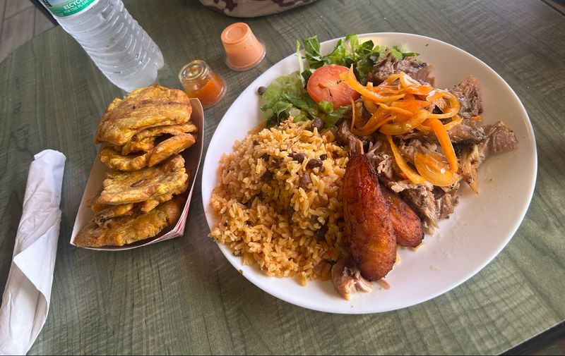 Plantains, Pernil and the Rice With Pigeon Peas