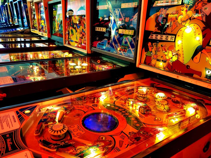 Rows of Restored Pinball Tables Rows of Restored Pinball Tables