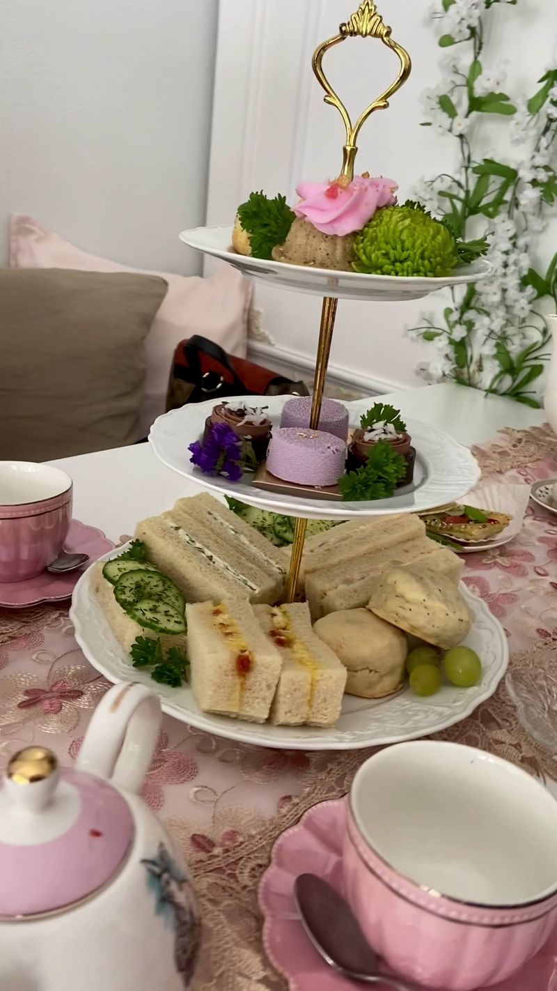 Scones and Finger Sandwiches on Tiered Towers Scones and Finger Sandwiches on Tiered Towers