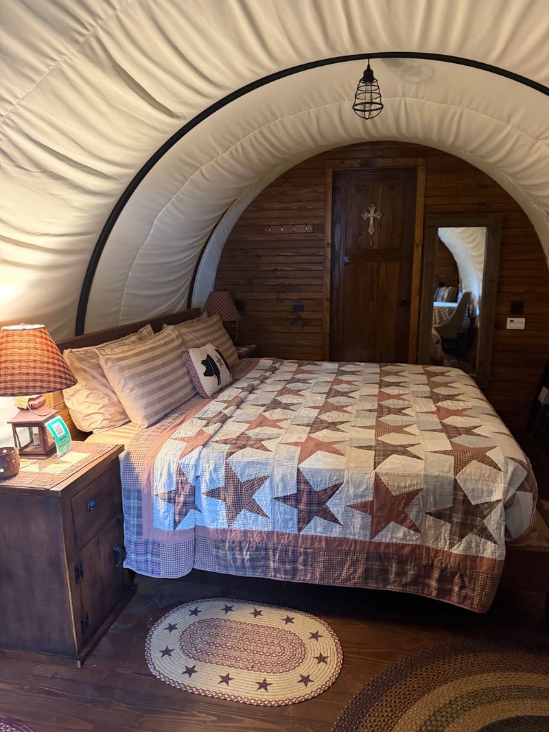 Sleeping in a Covered Wagon Sleeping in a Covered Wagon