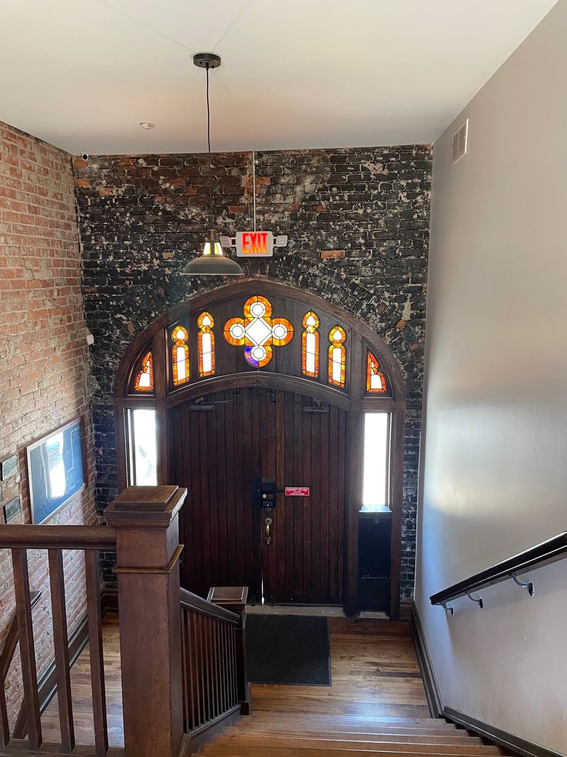 Stained Glass Above the Espresso Bar