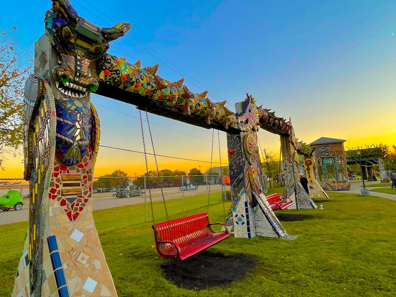 Swings, Benches, and a Stage Swings, Benches, and a Stage
