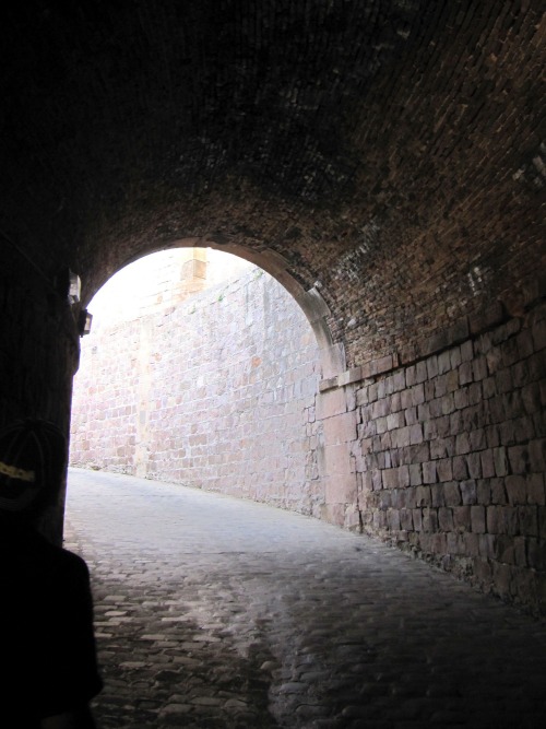 Castle Montjuic tunnel | 4 days in Barcelona with Kids via We3Travel.com